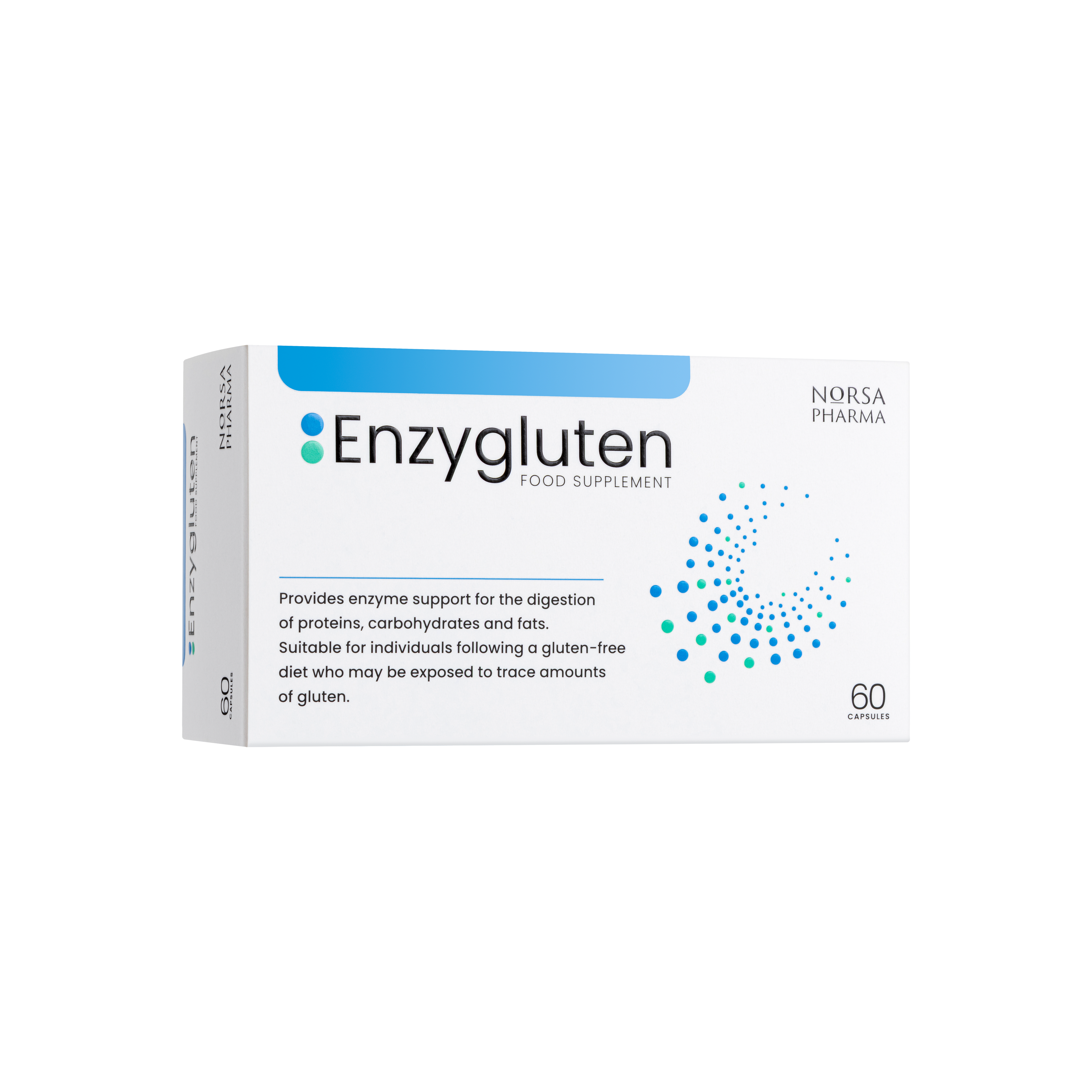 Enzygluten | Digestive Enzyme Complex with Tolerase® G | Broad Spectrum Enzymes for Proteins, Carbs & Fats | Gluten-Free Lifestyle | 60 Capsules