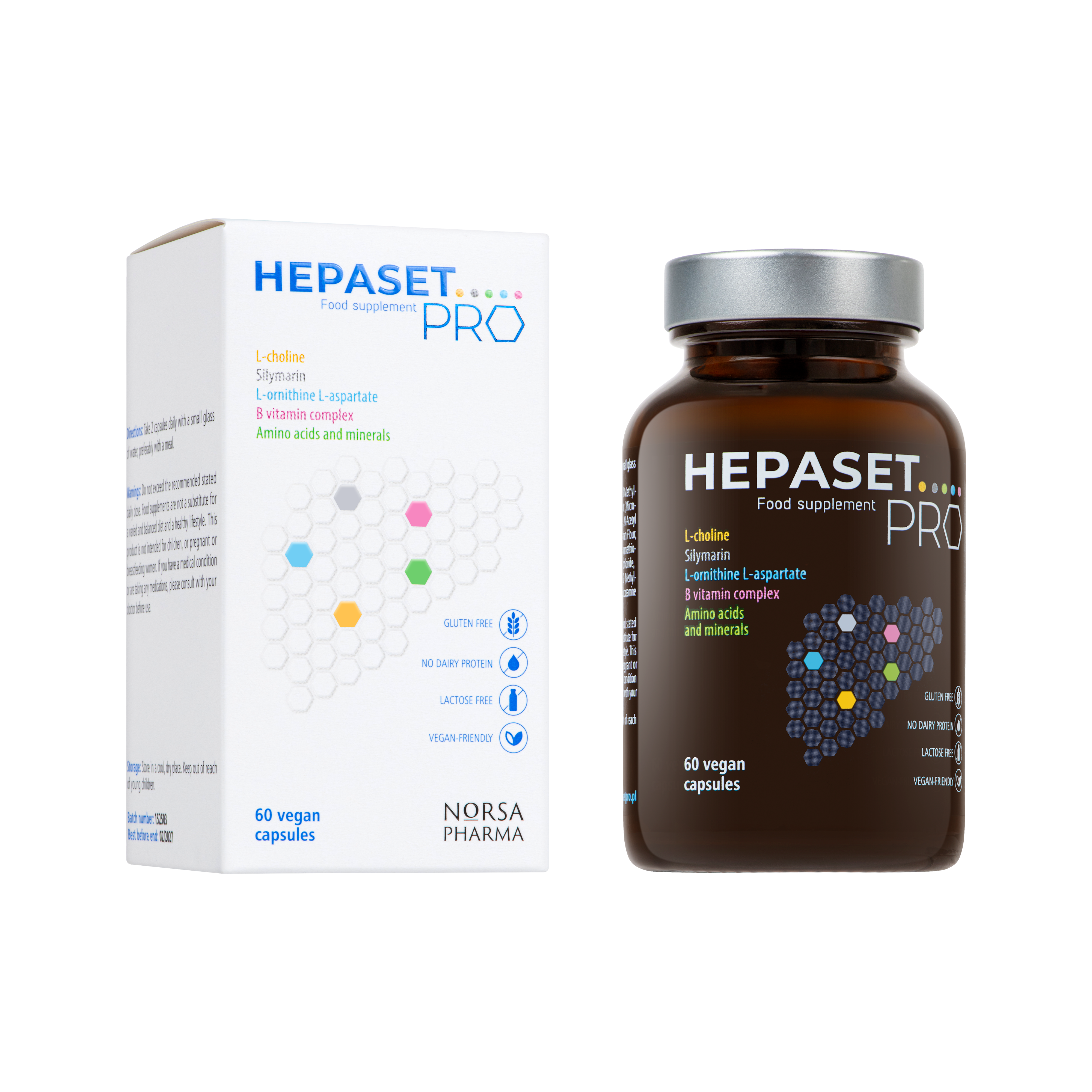 Hepaset PRO | 14 Nutrients | Supports Energy- Yielding Metabolism | Contributes to Normal Liver Function | 60 Vegan Capsules