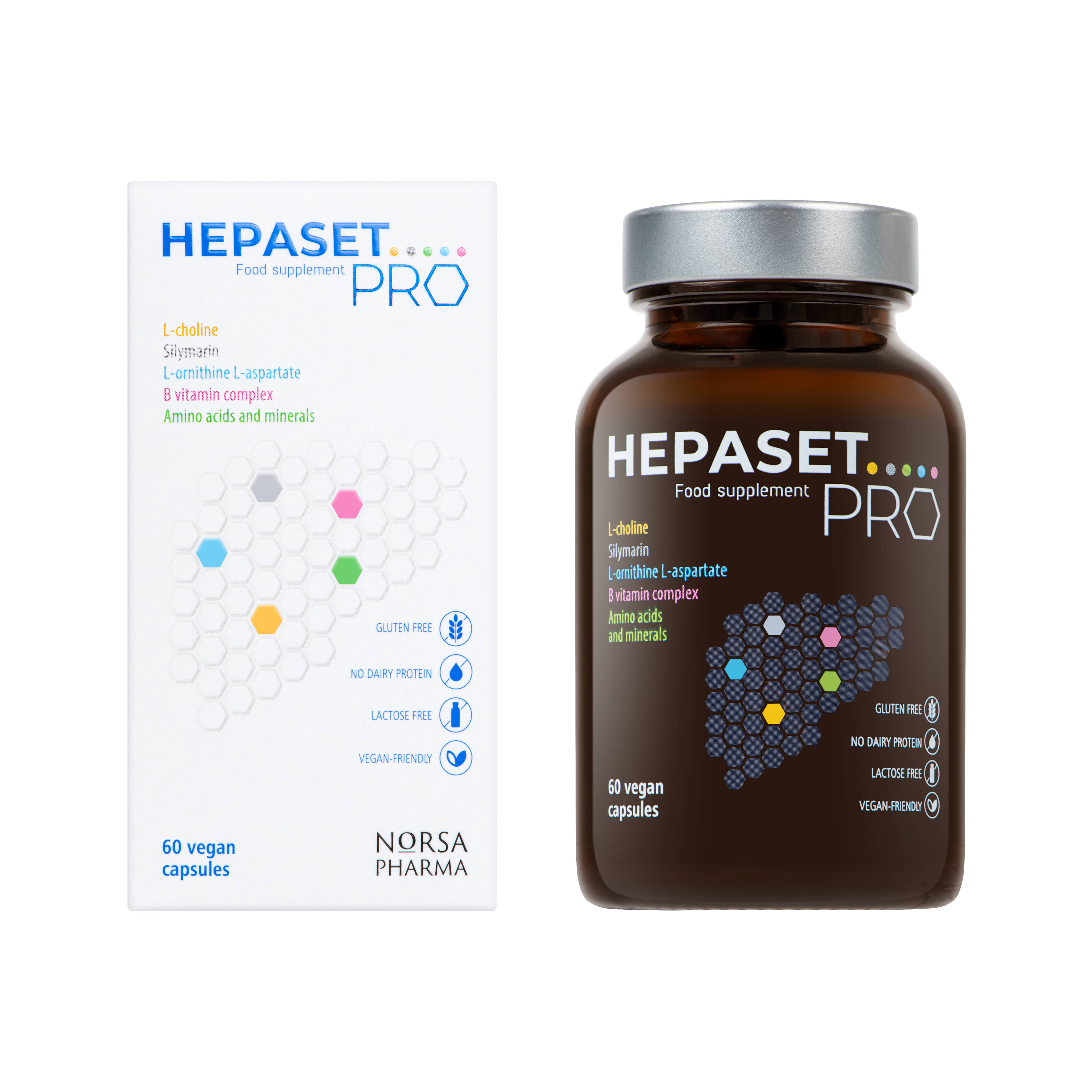 Hepaset PRO | 14 Nutrients | Supports Energy- Yielding Metabolism | Contributes to Normal Liver Function | 60 Vegan Capsules