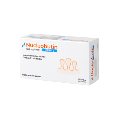 Nucleobutin Forte supplement box on a white background