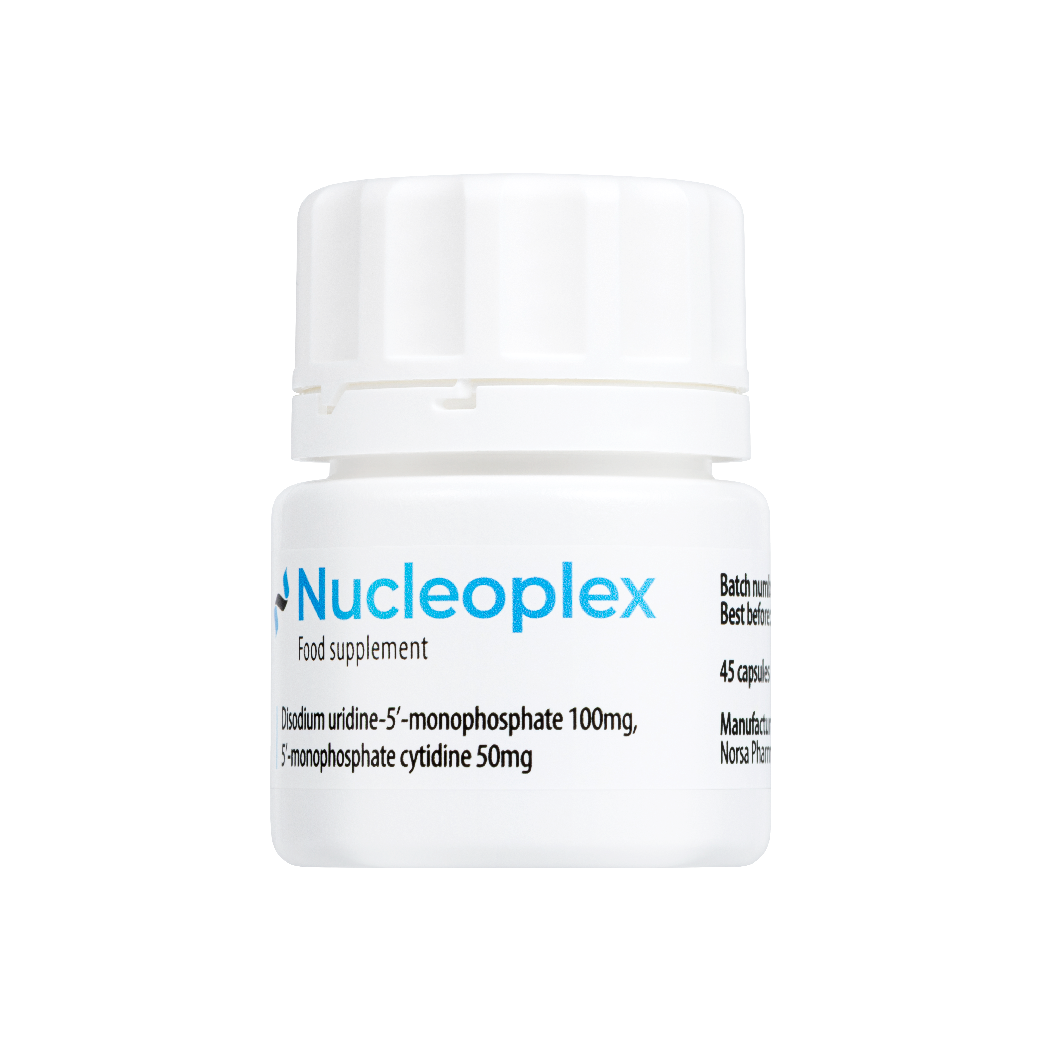 Nucleoplex | Dietary Nucleotide Supplement with Uridine (UMP) & Cytidine (CMP) | Science-Led Formula | 45 Capsules | Clean Label