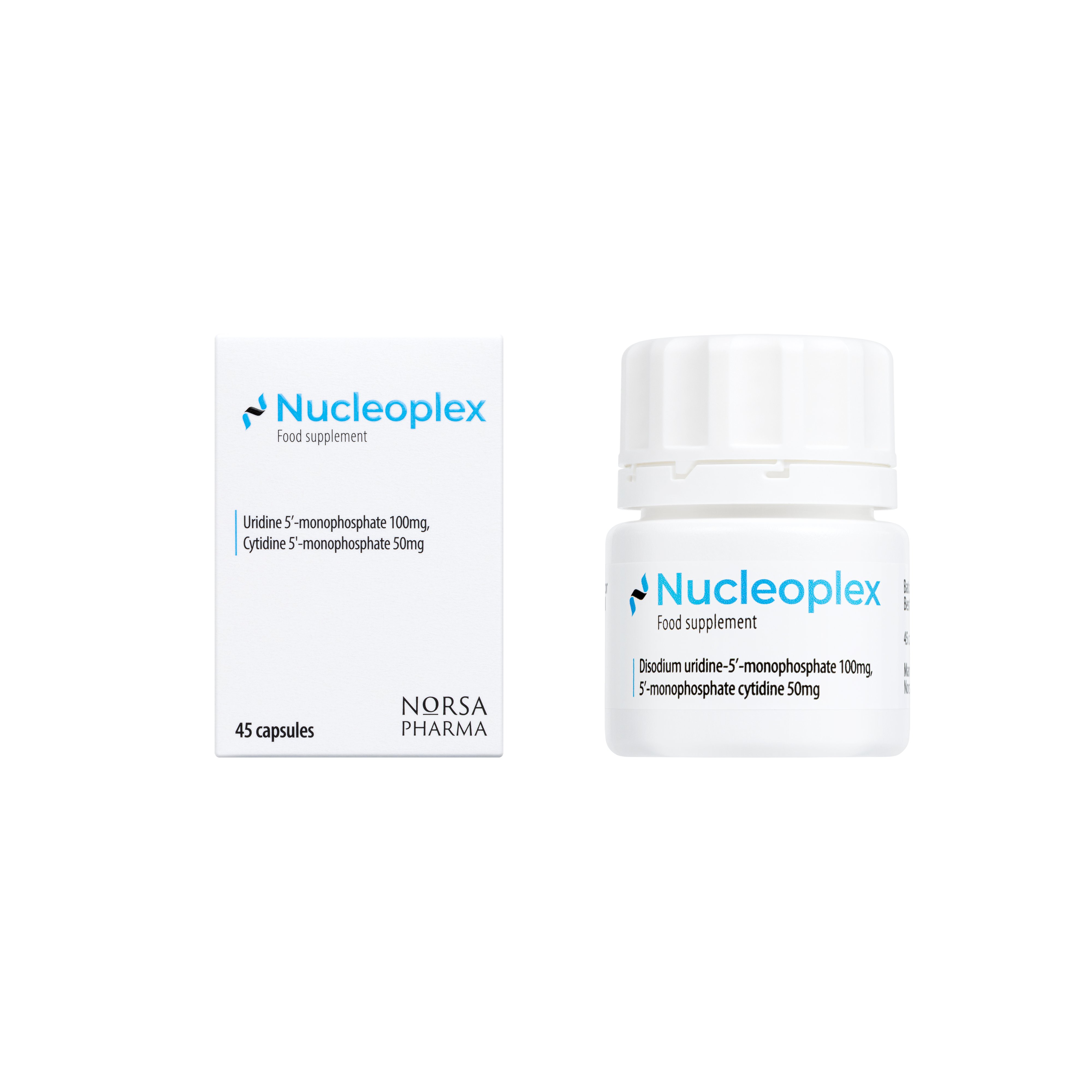 Nucleoplex | Dietary Nucleotide Supplement with Uridine (UMP) & Cytidine (CMP) | Science-Led Formula | 45 Capsules | Clean Label