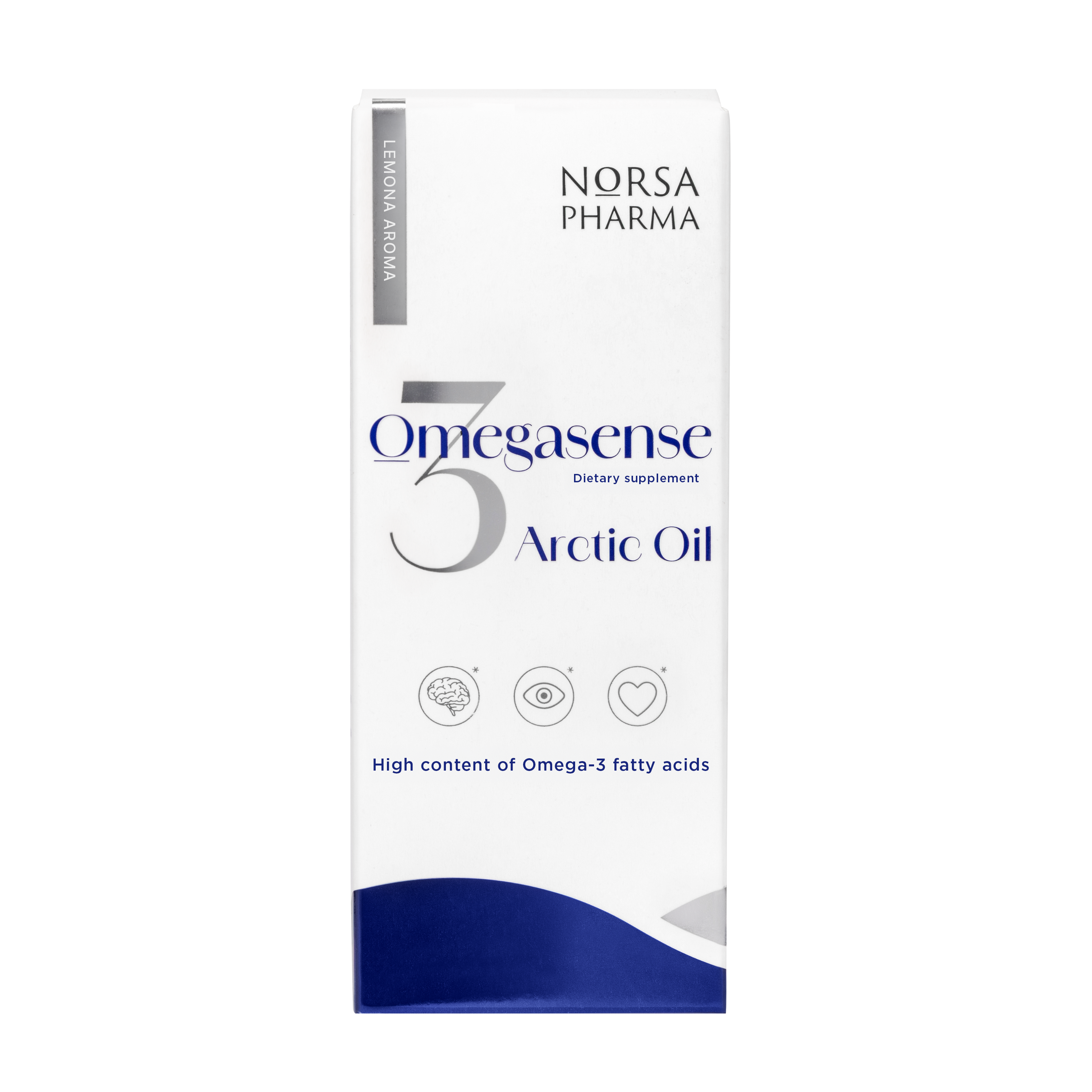 Omegasense Arctic Oil | Omega-3 Cod Liver Oil | EPA & DHA for Brain, Heart & Vision Support | Wild-Caught Norway | Lemon Flavour | 250ml (50 Daily Portions)